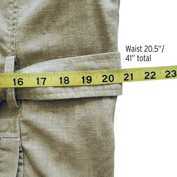 Old Navy Natural Linen Cotton Double Breasted Belted Short Trench Coat Jacket L - Picture 13 of 16